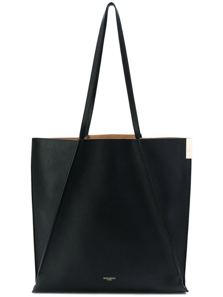 Nina Ricci Folded-detail Tote - Black