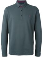 Etro Long Sleeve Polo Shirt, Men's, Size: Xl, Grey, Cotton
