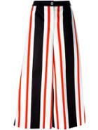 Dolce & Gabbana Striped Culottes, Women's, Size: 38, White, Cotton/spandex/elastane