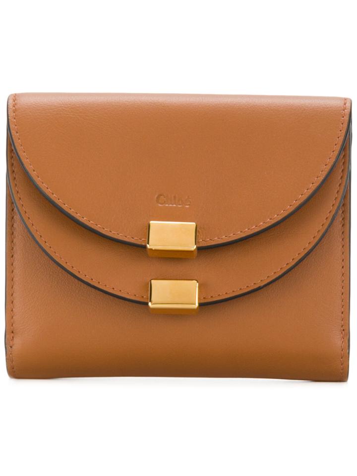 Chloé Georgia Tri-fold Wallet - Brown