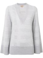 Burberry V-neck Sweater - Grey