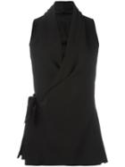 Rick Owens - Wrap Effect Top - Women - Acetate/cupro/viscose - 42, Black, Acetate/cupro/viscose