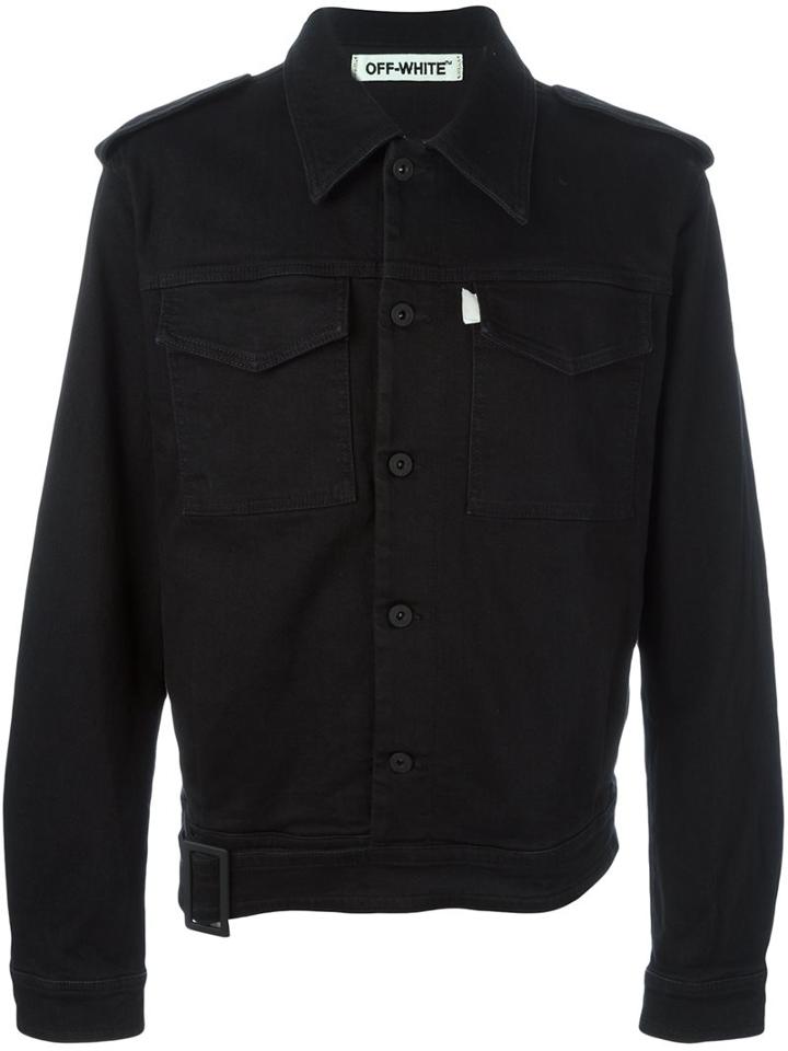 Off-white Stripe Logo Print Jacket