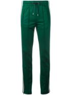 Dondup - Side Stripe Track Pants - Women - Cotton/polyester - 40, Green, Cotton/polyester