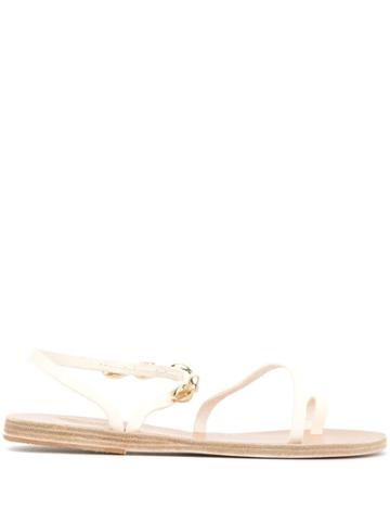 Ancient Greek Sandals Alpo Eleftheria Shell Sandals - White