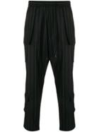 Juun.j Striped Multi-pocket Trousers - Black
