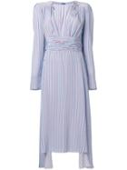 Ermanno Scervino Striped Folded Dress - Blue