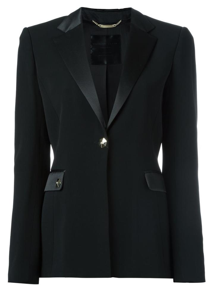 Philipp Plein Classic Blazer, Women's, Size: Xl, Black, Spandex/elastane/viscose