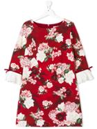 Monnalisa Chic Floral Print Dress - Red
