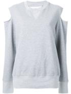 Bassike Cut-out Sweatshirt, Women's, Size: 12, Grey, Cotton/polyester