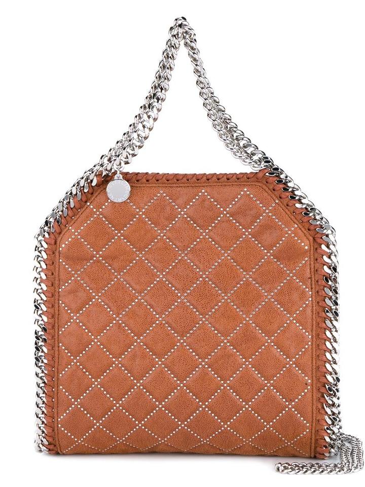 Stella Mccartney Mini 'falabella' Tote, Women's, Brown, Polyester/brass