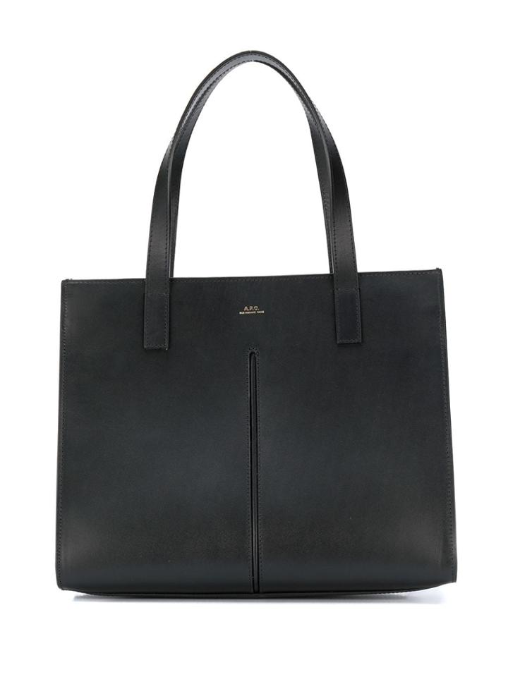 A.p.c. Logo Stamp Tote Bag - Black