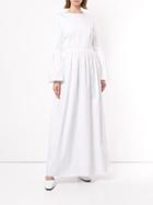 The Row Flute Sleeve Maxi Dress - White