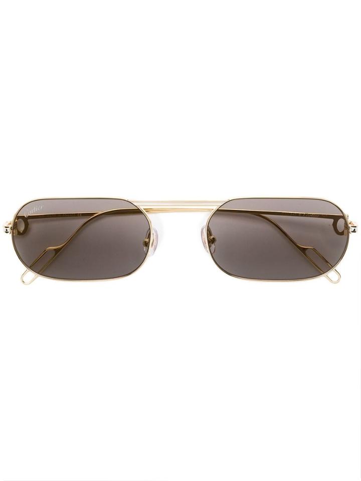 Cartier Square Tinted Sunglasses - Gold