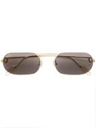 Cartier Square Tinted Sunglasses - Gold