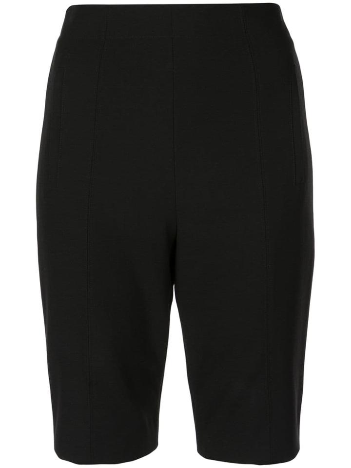 Tibi High-waisted Biker Shorts - Black