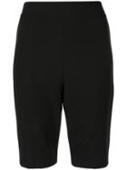 Tibi High-waisted Biker Shorts - Black