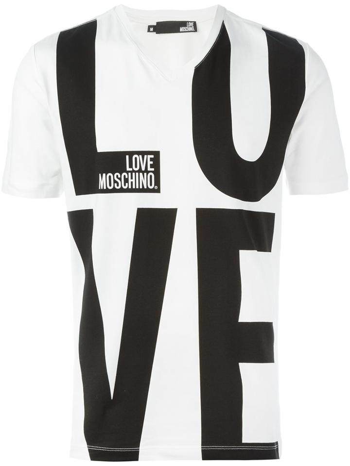 Love Moschino Love Logo V-neck T-shirt