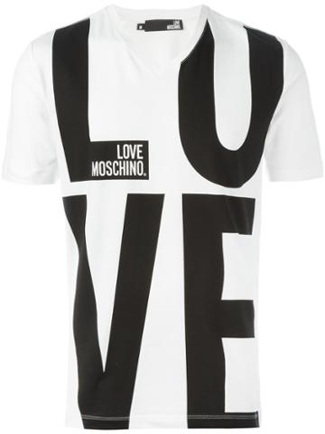 Love Moschino Love Logo V-neck T-shirt