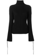 Gucci Vintage 2000's Lace-up Sleeves Jumper - Black
