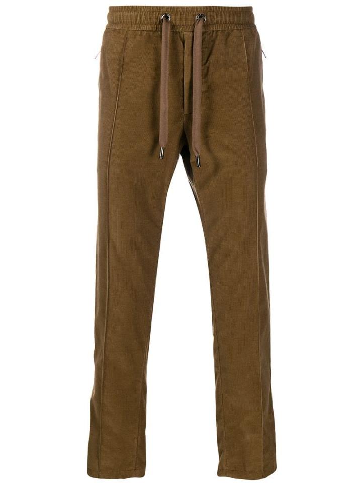Dolce & Gabbana Corduroy Track Trousers - Brown