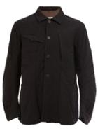 Ziggy Chen Patch Pockets Shirt Jacket, Men's, Size: 50, Black, Spandex/elastane/viscose/wool