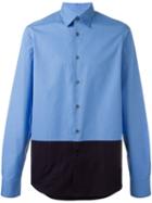 Marni Contrast Hem Shirt, Men's, Size: 48, Blue, Cotton