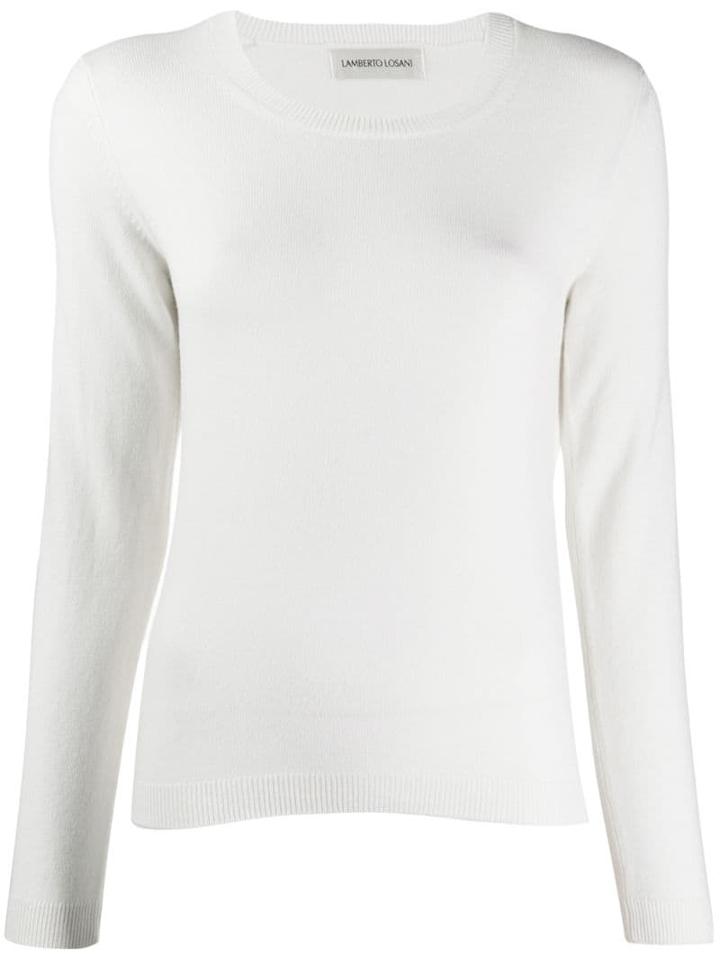 Lamberto Losani Colour Block Jumper - White