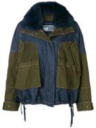 Yves Salomon Meteo Denim Drawstring Jacket - Blue