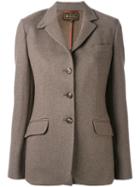 Loro Piana - London Bridthe Blazer - Women - Silk/leather/spandex/elastane/cashmere - 44, Brown, Silk/leather/spandex/elastane/cashmere