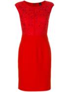 Marc Cain Lace Bust Dress - Red