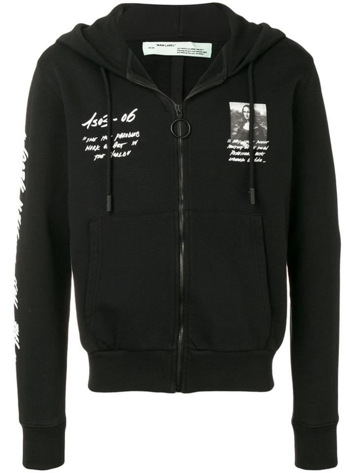 Off-white Mona Lisa Printed Hoodie - Black