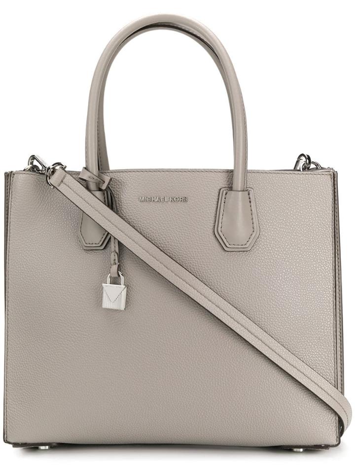Michael Michael Kors Pebbled Accordion Tote - Grey