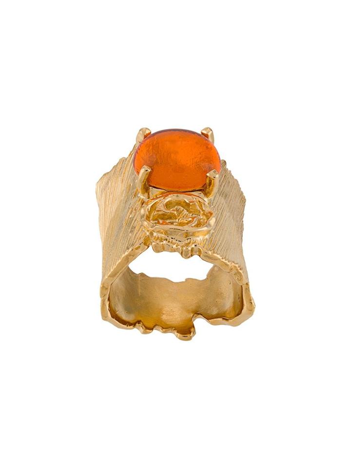 Gucci Stone-embellished Ring - Gold