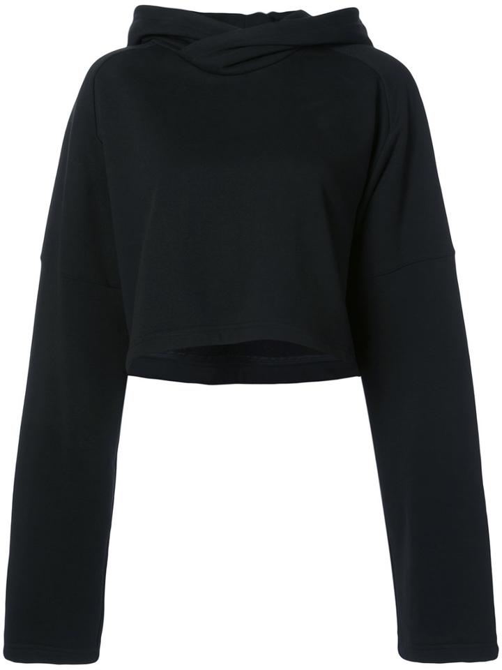 Strateas Carlucci - Cropped Hoodie - Women - Cotton - L, Black, Cotton