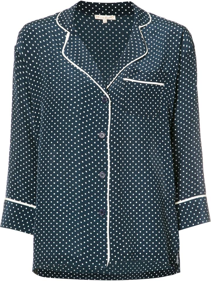 Gold Hawk Polka Dot Shirt - Blue