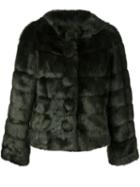 Twin-set Faux Fur Jacket, Women's, Size: Small, Green, Modacrylic/polyester/viscose