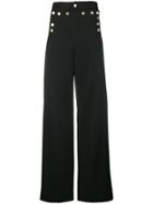 Giacobino High Waisted Wide Leg Trousers - Black