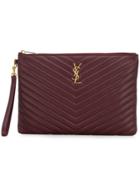 Saint Laurent Large Clutch Bag - Red