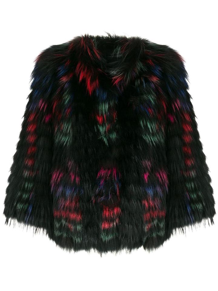 Simonetta Ravizza Fur Trimmed Jacket - Black