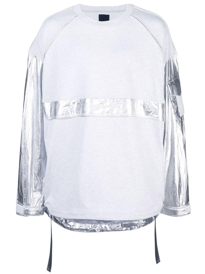 Juun.j Metallic Panel Sweatshirt - Grey
