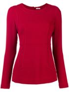 P.a.r.o.s.h. Fitted Long Sleeve Blouse - Red