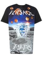 Versace 'universe Medusa' T-shirt, Men's, Size: Large, Black, Cotton