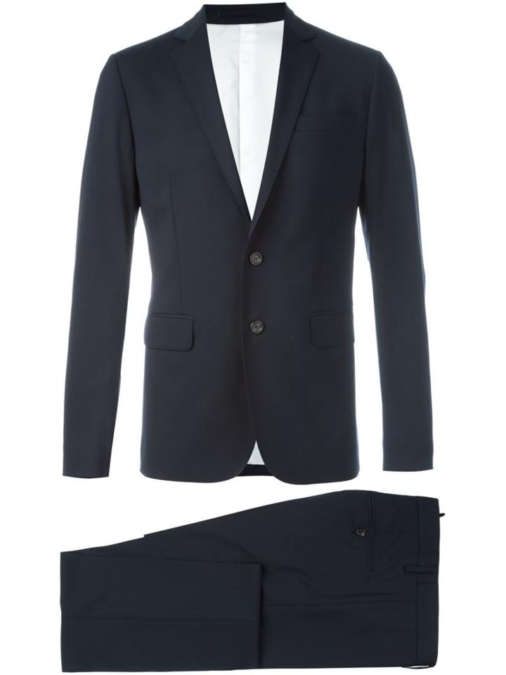 Dsquared2 Classic Two Piece Suit, Men's, Size: 54, Blue, Cotton/polyester/spandex/elastane/virgin Wool