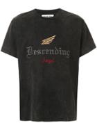 Ground Zero Descending Angel Embroidered T-shirt - Grey