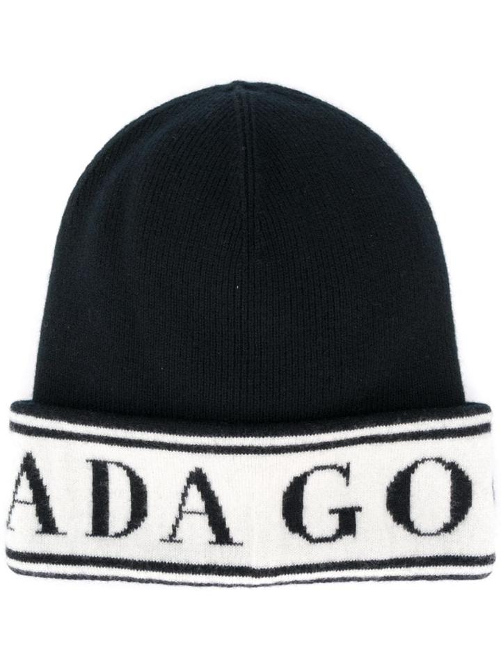 Canada Goose Wool Knit Beanie - Black