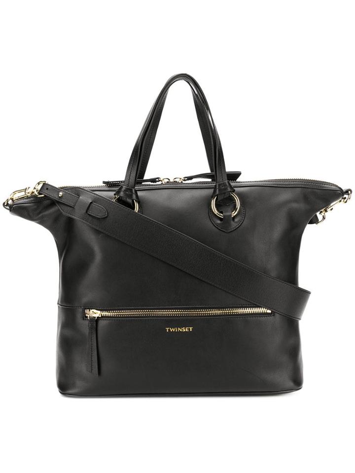 Twin-set Elongated Shoulder Bag - Black