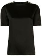 David Koma Sequin Shoulder T-shirt - Black