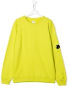 Cp Company Kids Teen Logo Plaque Jumper - Yellow