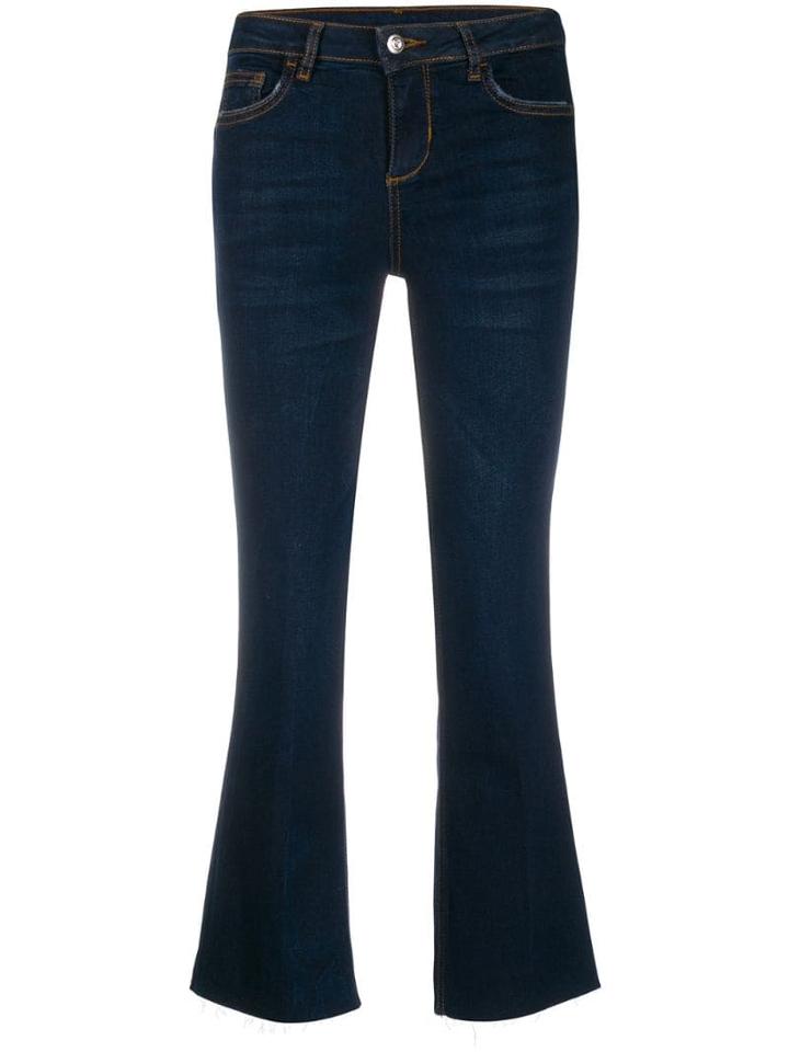 Liu Jo Microflair Cropped Jeans - Blue